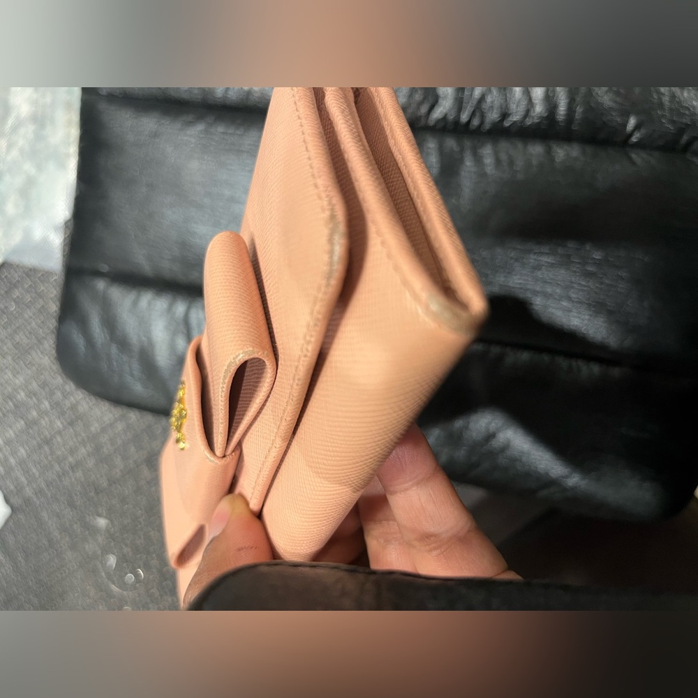 Prada Saffiano Leather Bow Wallet - Picture 11 of 14